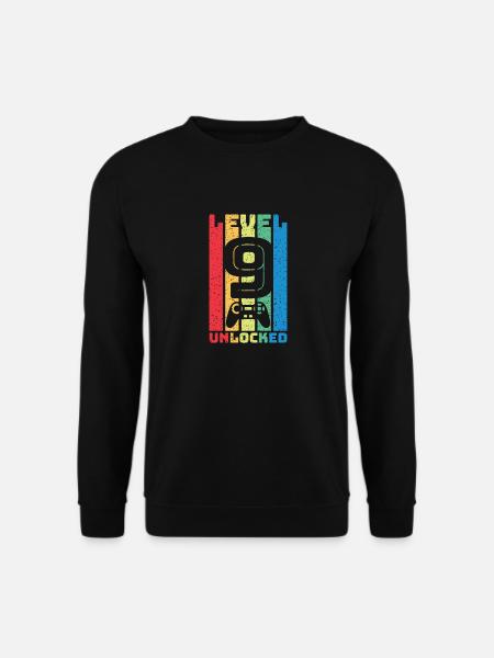 Retro Level 9 Unlocked - Unisex Sweatshirt - black