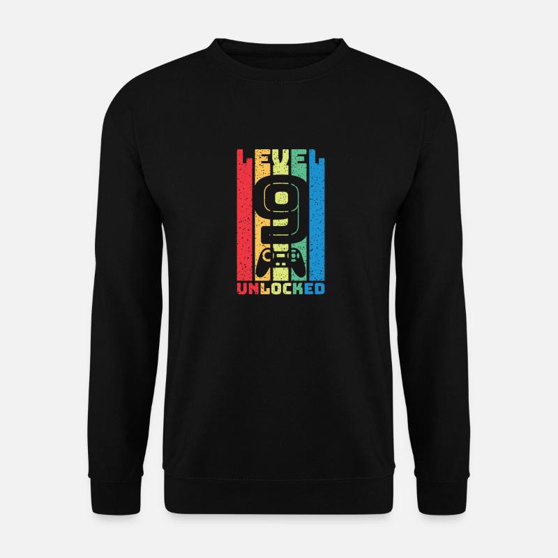 Retro Level 9 Unlocked - Unisex Sweatshirt - black