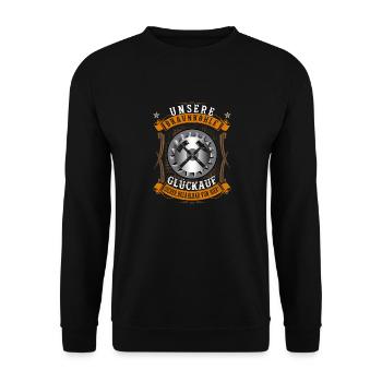 Unsere Braunkohle - Sicher, bezahlbar von hier! - Unisex Pullover - Schwarz - Vorne - Alina (178cm) & Michal (187cm)