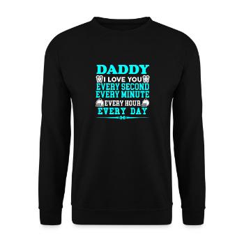 Papa Père Amour Fête Des Pères - Sweat-shirt Unisexe - noir - Devant - Alina (178cm) & Michal (187cm)