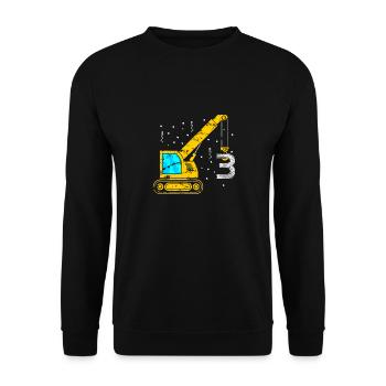 Pelle 3 Anniversaire Garçons Enfants Trois Cadeau - Sweat-shirt Unisexe - noir - Devant - Alina (178cm) & Michal (187cm)