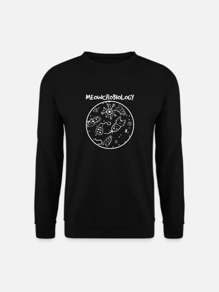 Mikrobiologie-beunruhigter Katzenliebhaber-lustiger Witz - Unisex Pullover - Schwarz