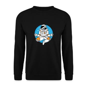 Yoga Astronaut - Unisex Pullover - Schwarz - Vorne - Alina (178cm) & Michal (187cm)