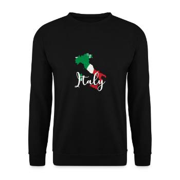 Italy gift pizza holiday Italian - Unisex Sweatshirt - black - Front - Alina (178cm) & Michal (187cm)