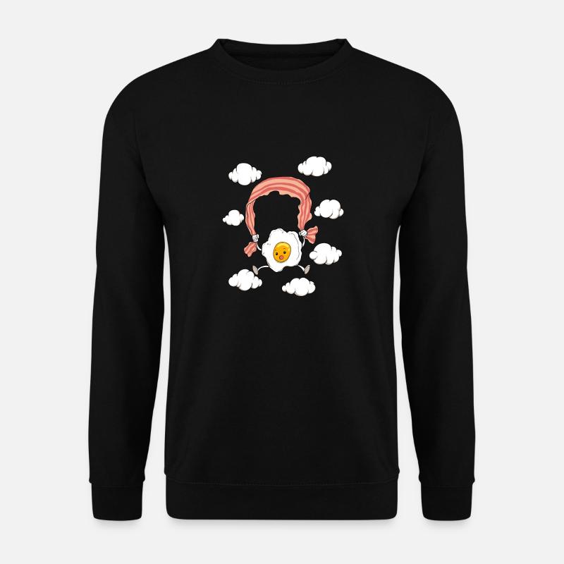 Luft Frühstück Himmel Eier Speck Spiegelei Früh Ei - Unisex Pullover - Schwarz