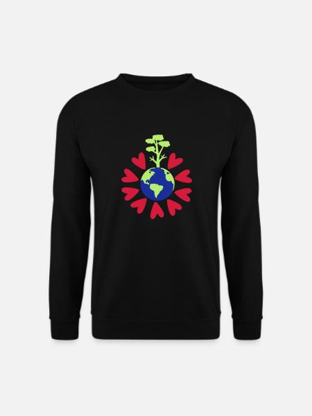 Liebe unseren Planeten Erde - Unisex Pullover - Schwarz