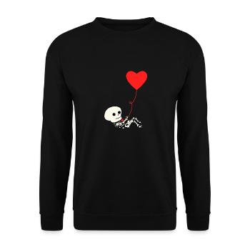 Ventre de bébé enceinte grossesse Halloween - Sweat-shirt Unisexe - noir - Devant - Alina (178cm) & Michal (187cm)