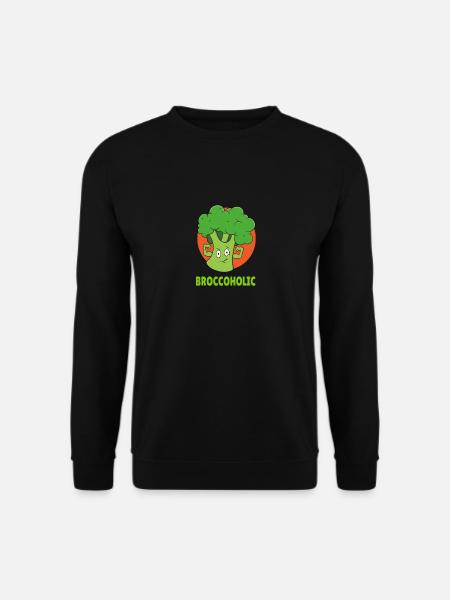 Broccoli Broccoholic Keto Fitness Vegetarian - Unisex Pullover - Schwarz