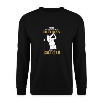 Golfer Shirt - Unisex Pullover - Schwarz - Vorne - Alina (178cm) & Michal (187cm)