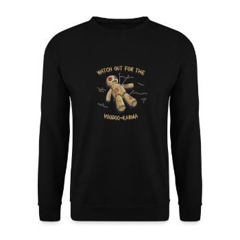 Attention au cadeau Voodoo Karma Voodoo - Sweat-shirt Unisexe - noir - Devant - Alina (178cm) & Michal (187cm)