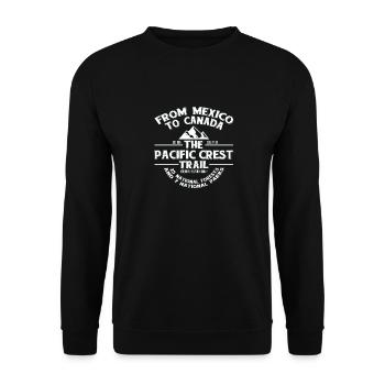 Der Pacific Crest Trail - Von Kanada nach Mexiko - Unisex Pullover - Schwarz - Vorne - Alina (178cm) & Michal (187cm)