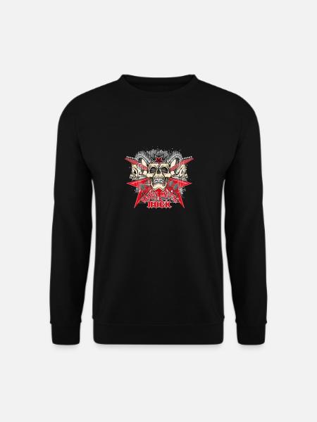 Heavy Metal Totenkopf Hörner Death Metal Geschenk - Unisex Pullover - Schwarz