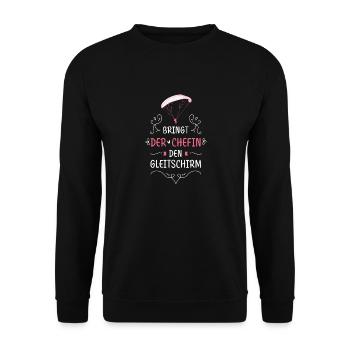 Amenez le patron le parapente - Sweat-shirt Unisexe - noir - Devant - Alina (178cm) & Michal (187cm)