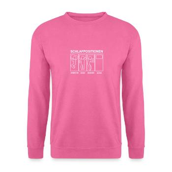 Bäcker Schlafpositionen Backen Konditorei - Unisex Pullover - Pink - Vorne