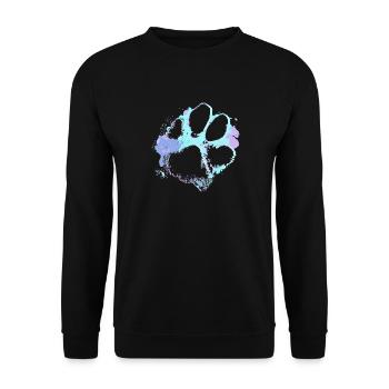Fun Paw Design Dog Lover Gift For Dog Fans Dog - Unisex Sweatshirt - black - Front - Alina (178cm) & Michal (187cm)