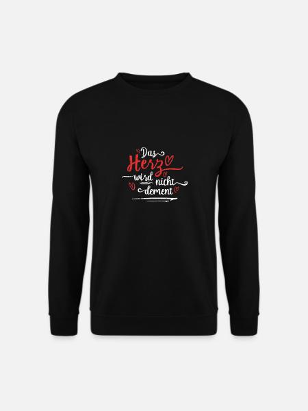 Das Herz wird nicht dement VINTAGE - Unisex Pullover - Schwarz