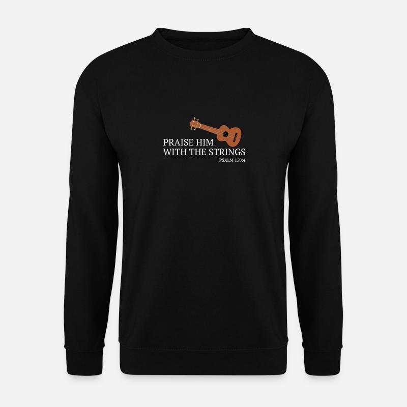 Ukulele Kirchenband Gospel Musiker Bibelvers - Unisex Pullover - Schwarz