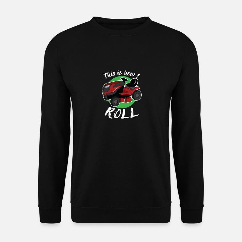 Rasenmäher Gärtner Mähen Rasenmähen - Unisex Pullover - Schwarz