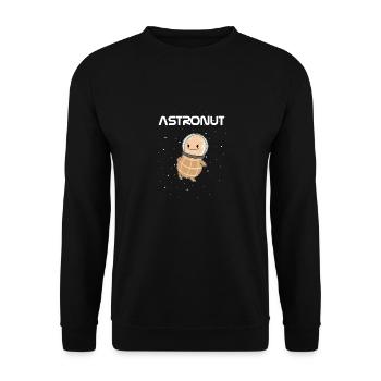 Astronaut peanut astronaut space - Unisex Sweatshirt - black - Front - Alina (178cm) & Michal (187cm)