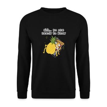 Funny Joke Pineapple Pizza Gift product Pizza - Unisex Sweatshirt - black - Front - Alina (178cm) & Michal (187cm)
