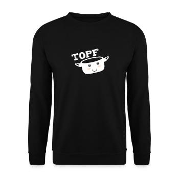 Topf Deckel - Partnershirt - Unisex Pullover - Schwarz - Vorne - Alina (178cm) & Michal (187cm)