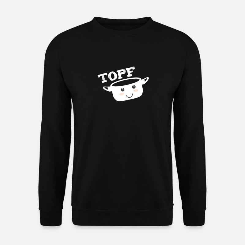 Topf Deckel - Partnershirt - Unisex Pullover - Schwarz