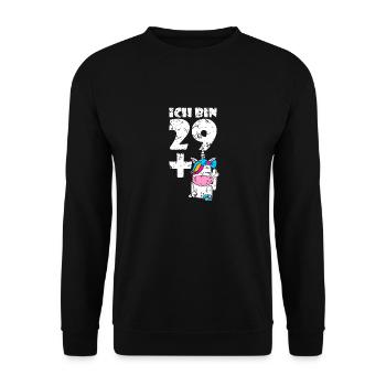 30th Birthday Funny Gift 30 Thirty Ladies - Unisex Sweatshirt - black - Front - Alina (178cm) & Michal (187cm)