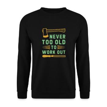 Jamais trop vieux - Sweat-shirt Unisexe - noir - Devant - Alina (178cm) & Michal (187cm)