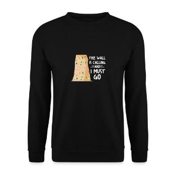 Boulderer Freiklettern Felsen Berge Bouldern - Unisex Pullover - Schwarz - Vorne - Alina (178cm) & Michal (187cm)