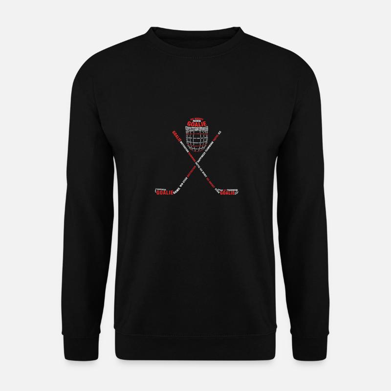 Eishockey Goalie Torhüter Eishockeyspieler Coach - Unisex Pullover - Schwarz
