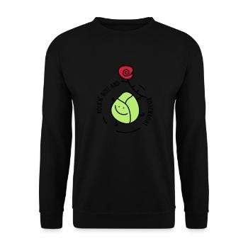 Rock and Roll - Unisex Pullover - Schwarz - Vorne - Alina (178cm) & Michal (187cm)