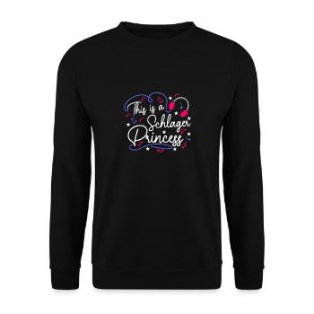 Schlager Princess Schlagermusik Schlagerparty - Unisex Sweatshirt - black - Front - Alina (178cm) & Michal (187cm)