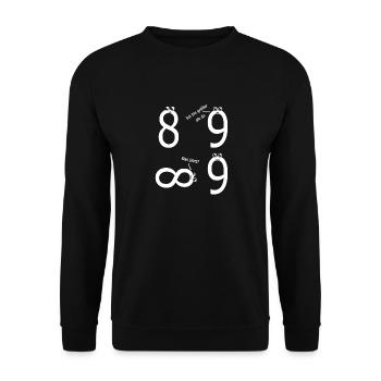 Cadeau de professeur de maths signe drôle infini - Sweat-shirt Unisexe - noir - Devant - Alina (178cm) & Michal (187cm)