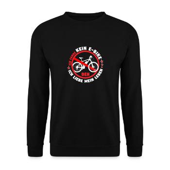 E-Bike Anti EBike - Unisex Pullover - Schwarz - Vorne - Alina (178cm) & Michal (187cm)