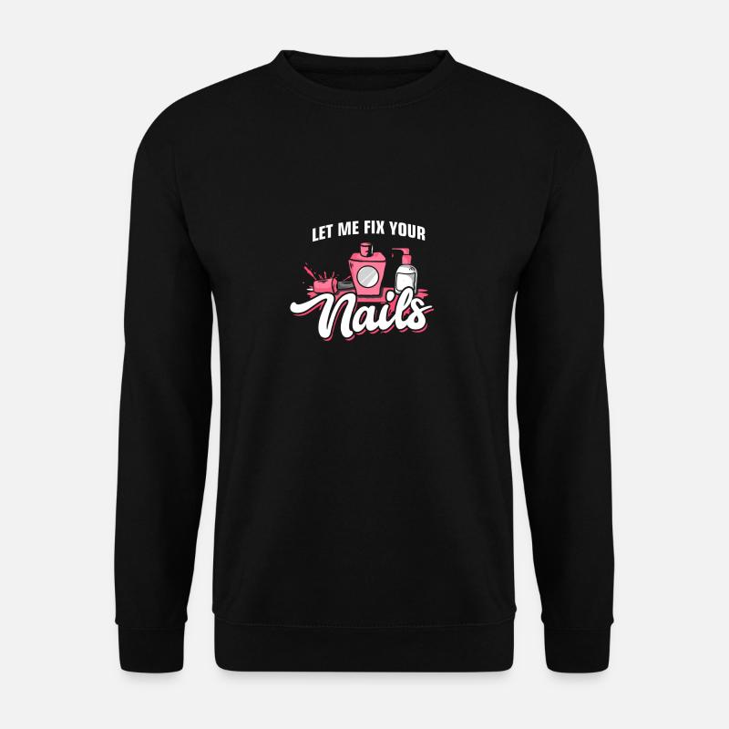 Nail designer manicure beautician fingernails - Unisex Sweatshirt - black