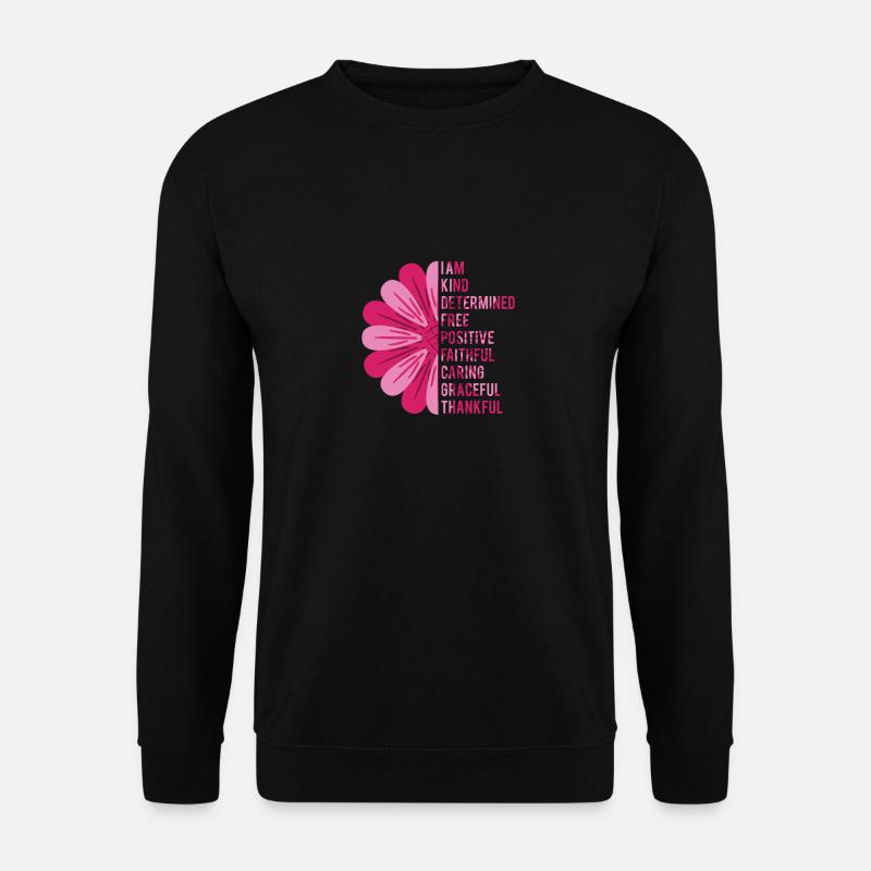 Positiv Motivation Spruch Sonnenblume Hoffnung - Unisex Pullover - Schwarz