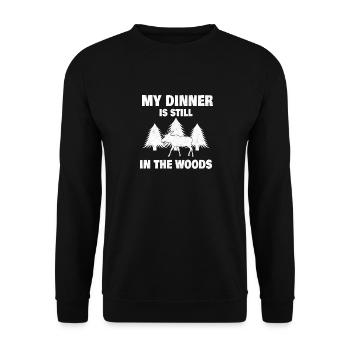 Cadeau d'orignal chasseur chasseur - Sweat-shirt Unisexe - noir - Devant - Alina (178cm) & Michal (187cm)
