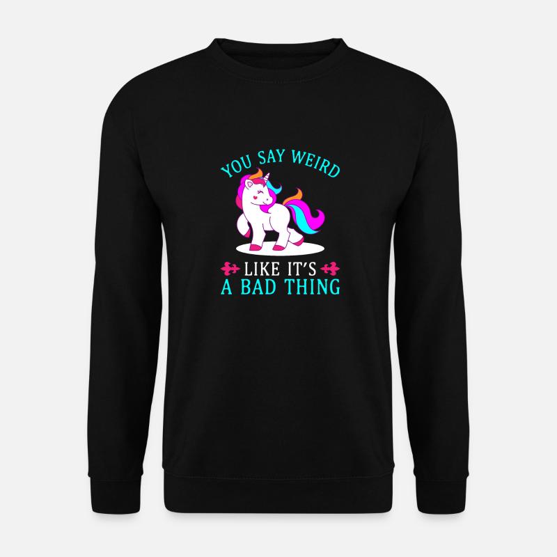 Lustiges Einhorn - Unisex Pullover - Schwarz