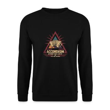 Accordeon - Unisex Pullover - Schwarz - Vorne - Alina (178cm) & Michal (187cm)