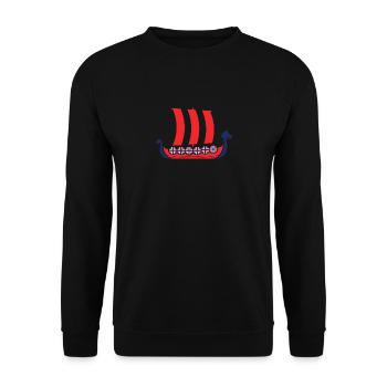 Norway Vikings ship Scandinavia Norwegians - Unisex Sweatshirt - black - Front - Alina (178cm) & Michal (187cm)