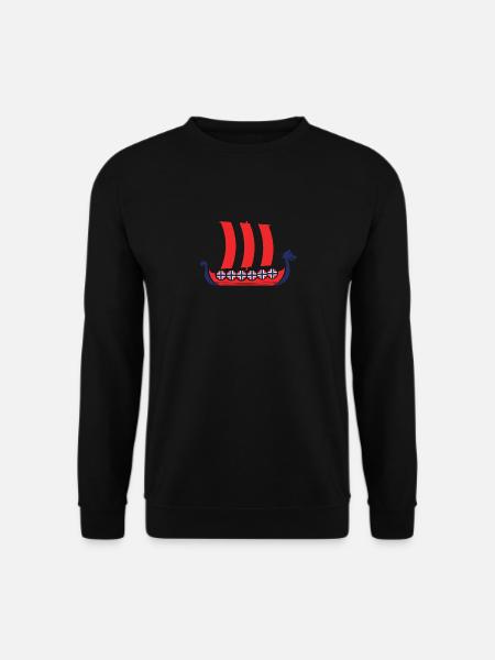 Norwegen Wikinger Schiff Skandinavien Norweger - Unisex Pullover - Schwarz
