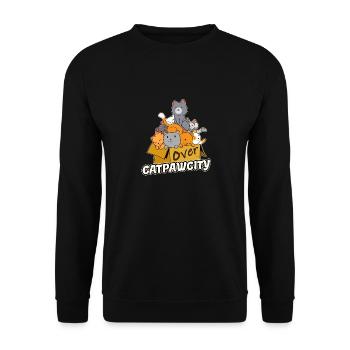 Overcapacity capacity Crowded cats kitten - Unisex Sweatshirt - black - Front - Alina (178cm) & Michal (187cm)