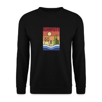 Ruhrpott Ruhrgebiet - Unisex Pullover - Schwarz - Vorne - Alina (178cm) & Michal (187cm)
