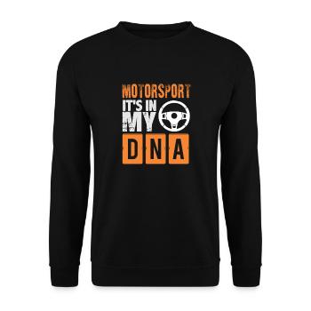 Motorsport in my DNA! Gift idea, car - Unisex Sweatshirt - black - Front - Alina (178cm) & Michal (187cm)