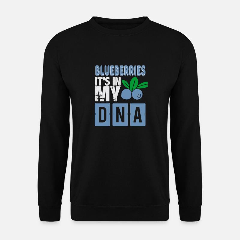 Des myrtilles dans mon ADN! Idée cadeau, fruits - Sweat-shirt Unisexe - noir