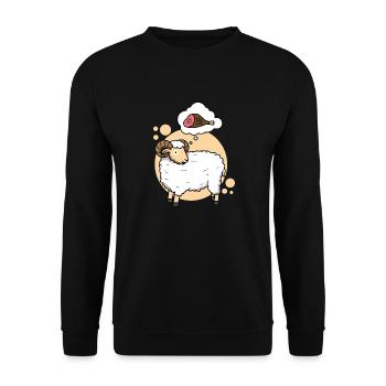 Carnivorous sheep - Unisex Sweatshirt - black - Front - Alina (178cm) & Michal (187cm)