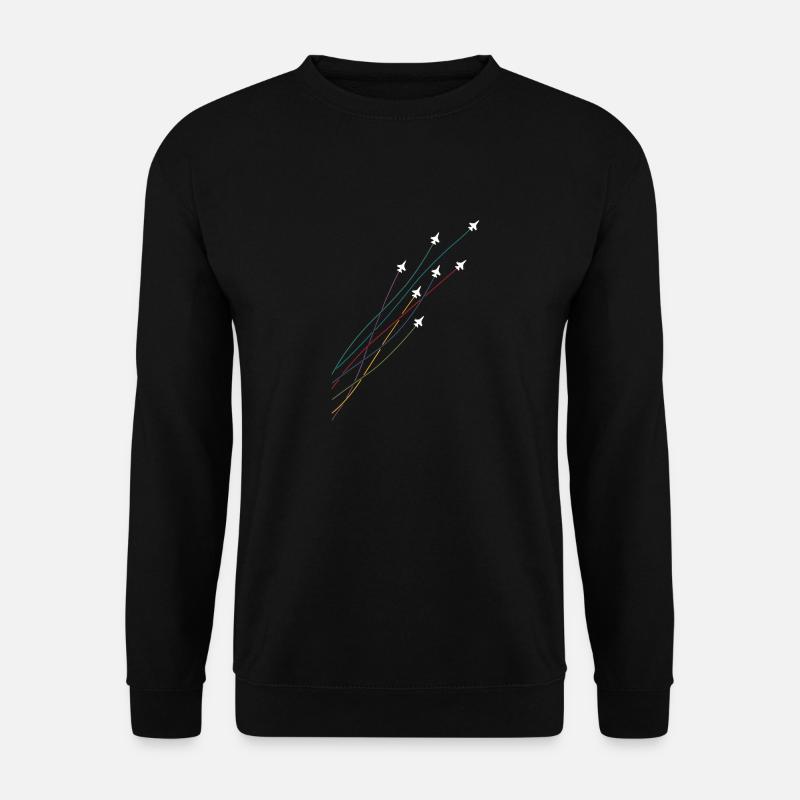 Pilot Bunte fliegende Jets Flugzeuge Flugzeuge - Unisex Pullover - Schwarz