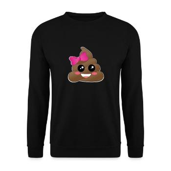 Poo first Christmas with baby gift - Unisex Sweatshirt - black - Front - Alina (178cm) & Michal (187cm)