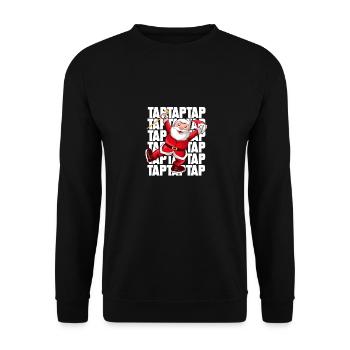 Stepptanzen Weihnachtsmann Weihnachten Stepptänzer - Unisex Pullover - Schwarz - Vorne - Alina (178cm) & Michal (187cm)