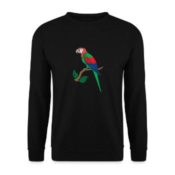 Parrot macaw drawing - Unisex Sweatshirt - black - Front - Alina (178cm) & Michal (187cm)